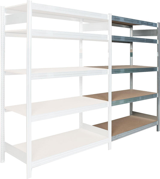 BERT add-on shelving unit with 6 wooden shelves, bay load 2000kg, 2500x1285x400mm