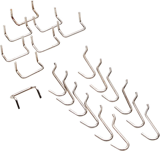 Tool holding system hook assortment, pack of 20, StorePlus Flex M 20, chrome