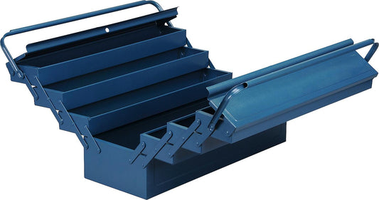 Blue toolbox (W x D x H): 560 x 220 x 265 mm, McPlus metal, 7/57