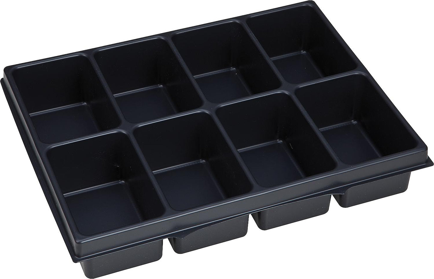 Small parts insert, 8 compartments suitable for I-Boxx 72 H3 and drawer 72, 349x270x63mm