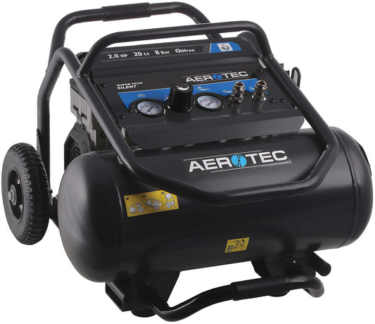 AEROTEC SUPERTECH Silent assembly compressor, 8 bar, 20 liters, oil-free