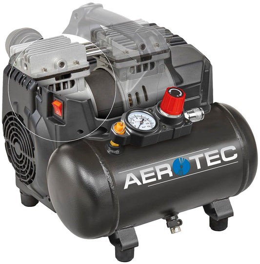Aerotec Supersil 6 piston compressor, with 6-liter tank