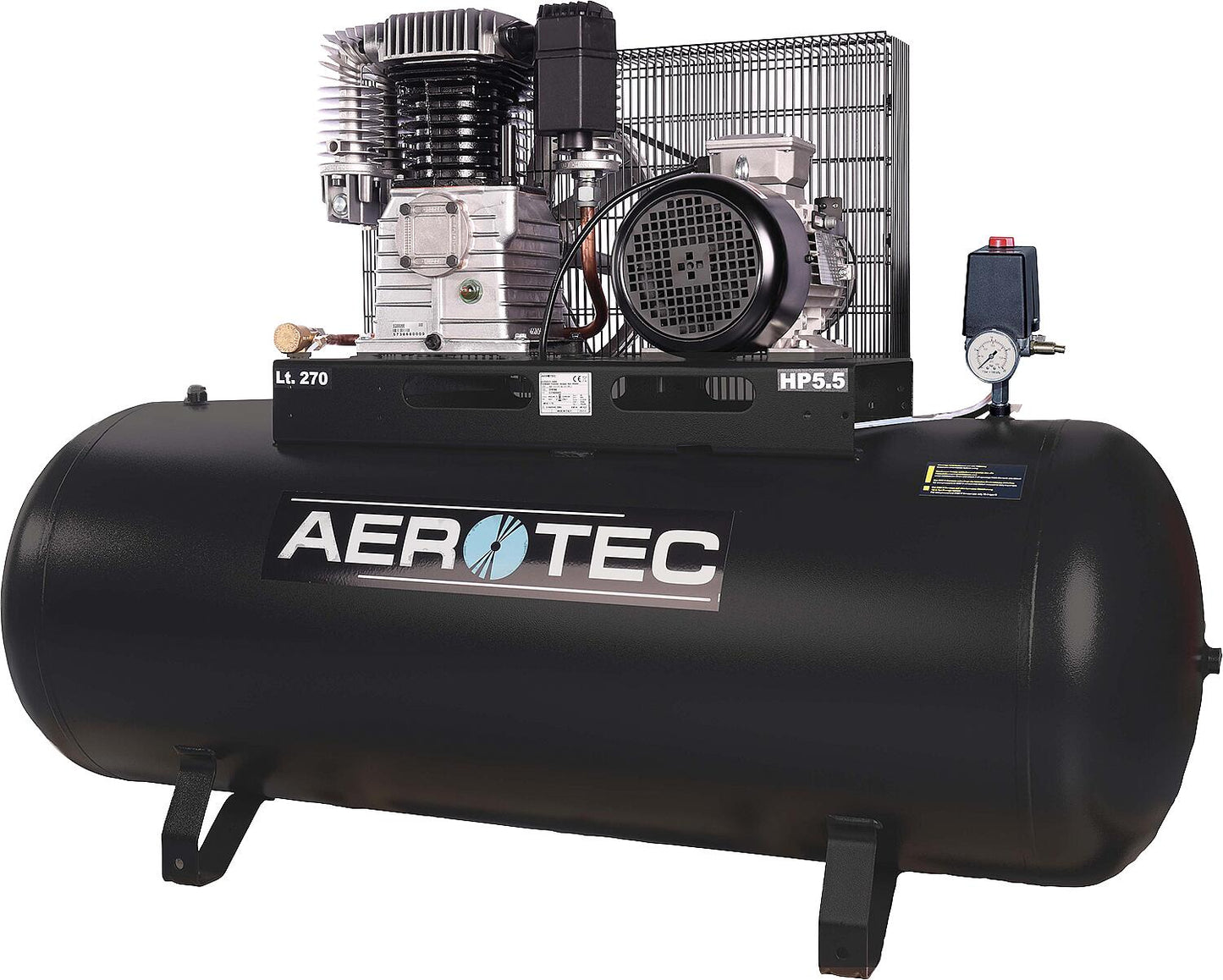 Aerotec 650-270 Pro-15 bar AD2000 piston compressor, with 270 liter tank