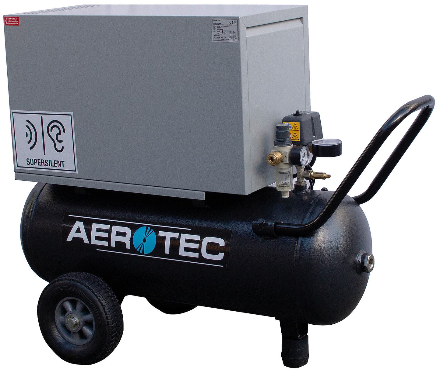 Aerotec 320-10-50 Supersil piston compressor, with 50-liter tank