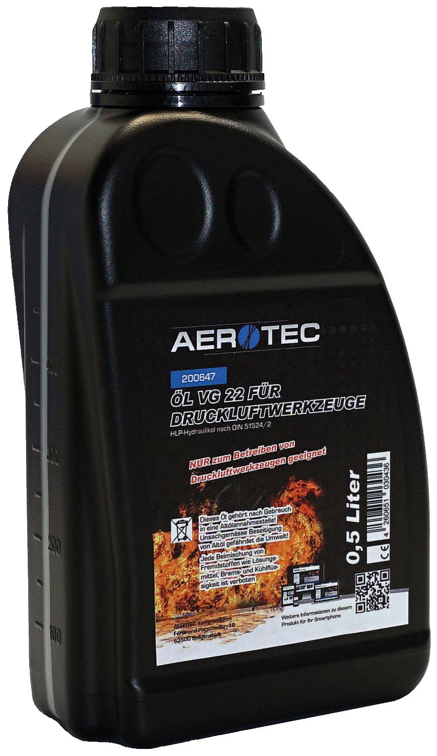 AEROTEC hydraulic oil for pneumatic tools, 500 ml capacity