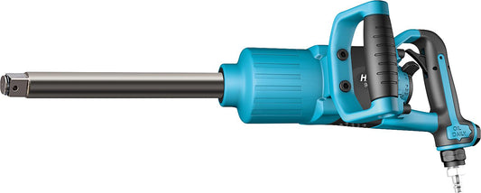 HAZET 1" pneumatic impact wrench with long spindle, 3400 Nm loosening torque, including NW 10