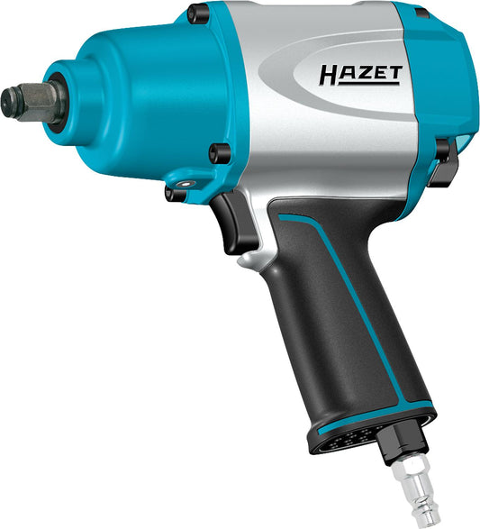 HAZET 1/2" pneumatic impact wrench with 850 Nm loosening torque, including 7.2 mm bore.