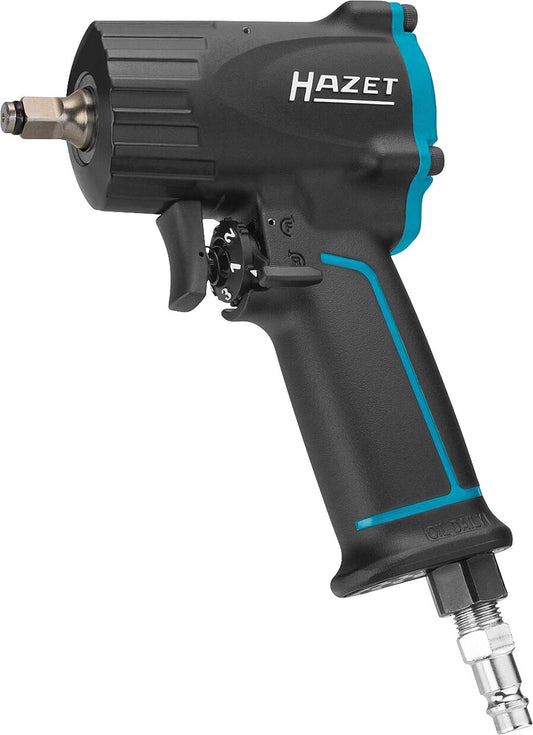 HAZET 3/8" pneumatic impact wrench with 461 Nm loosening torque, including 7.2 mm bore.
