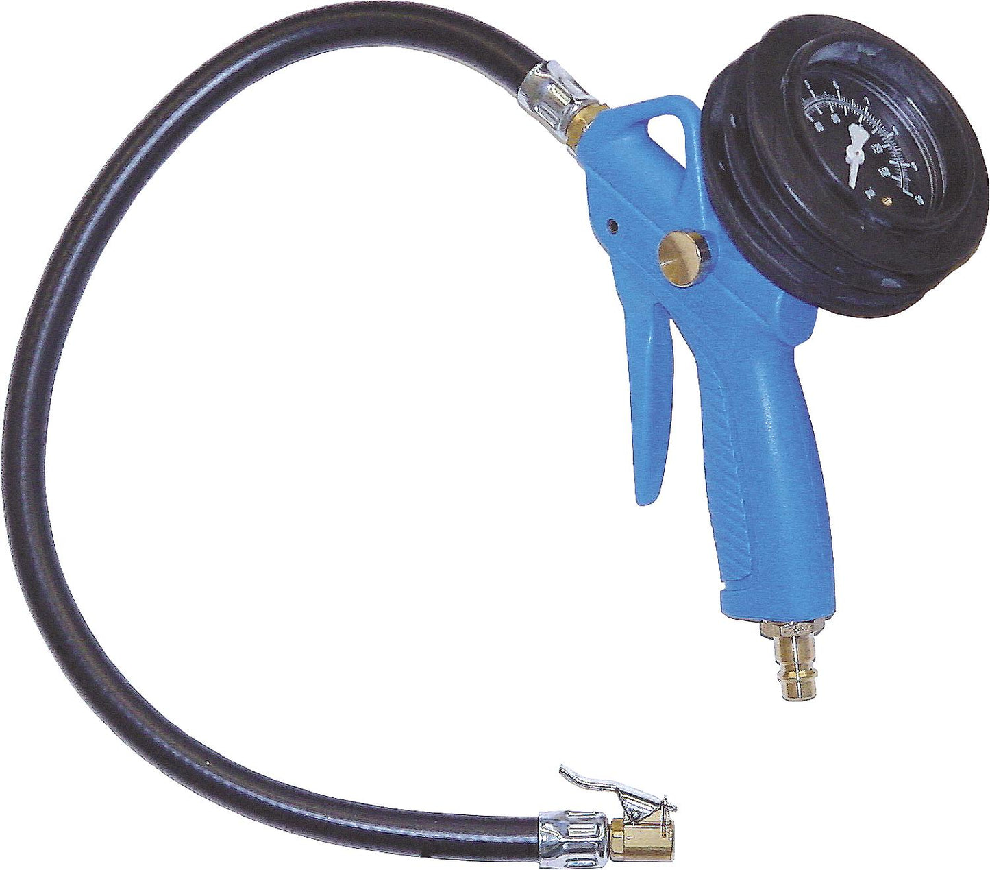 Tire inflator with quick-connect fitting, max. operating pressure 10 bar
