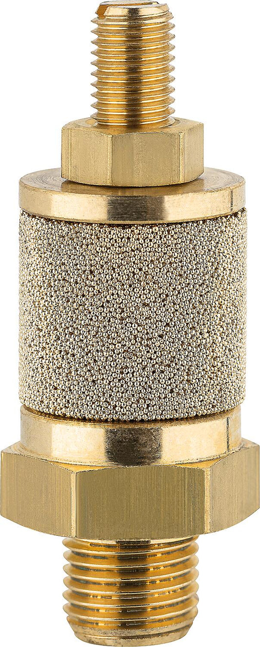 Adjustable throttle silencer with brass hexagon G 3/4