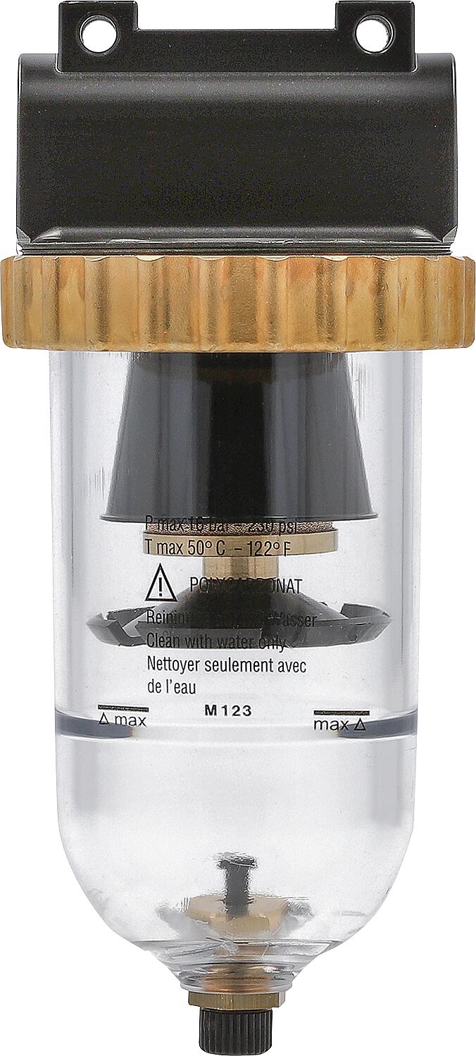 Compressed air filter 16 bar, connection G1/4 x G3/8, flow rate 1,050 l/min