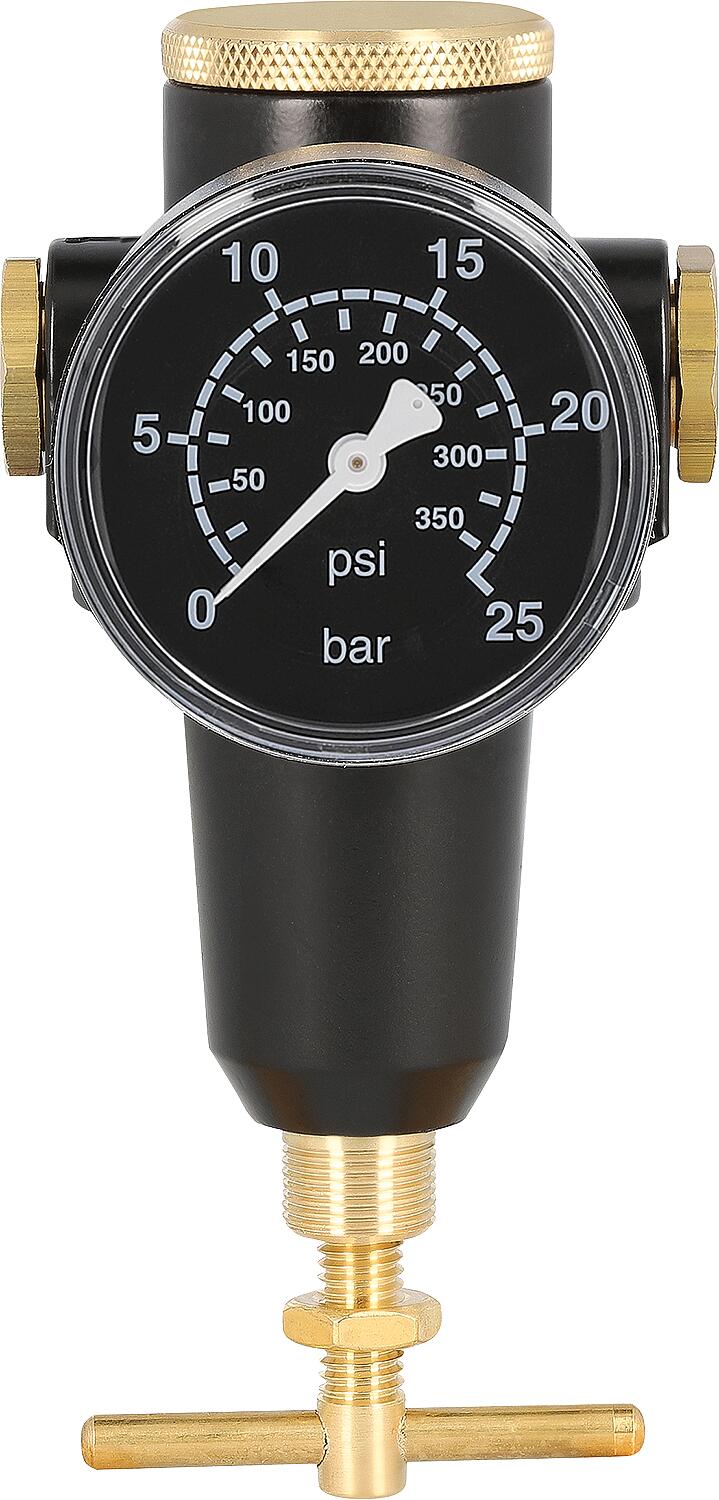 Compressed air pressure regulator G1/4 + G3/8 Control range/scale 0.5 - 3/6 Flow rate 1,000 l/min