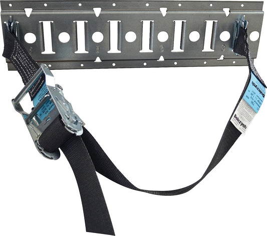 Universal gas cylinder transport securing device for upright cylinders, two-piece