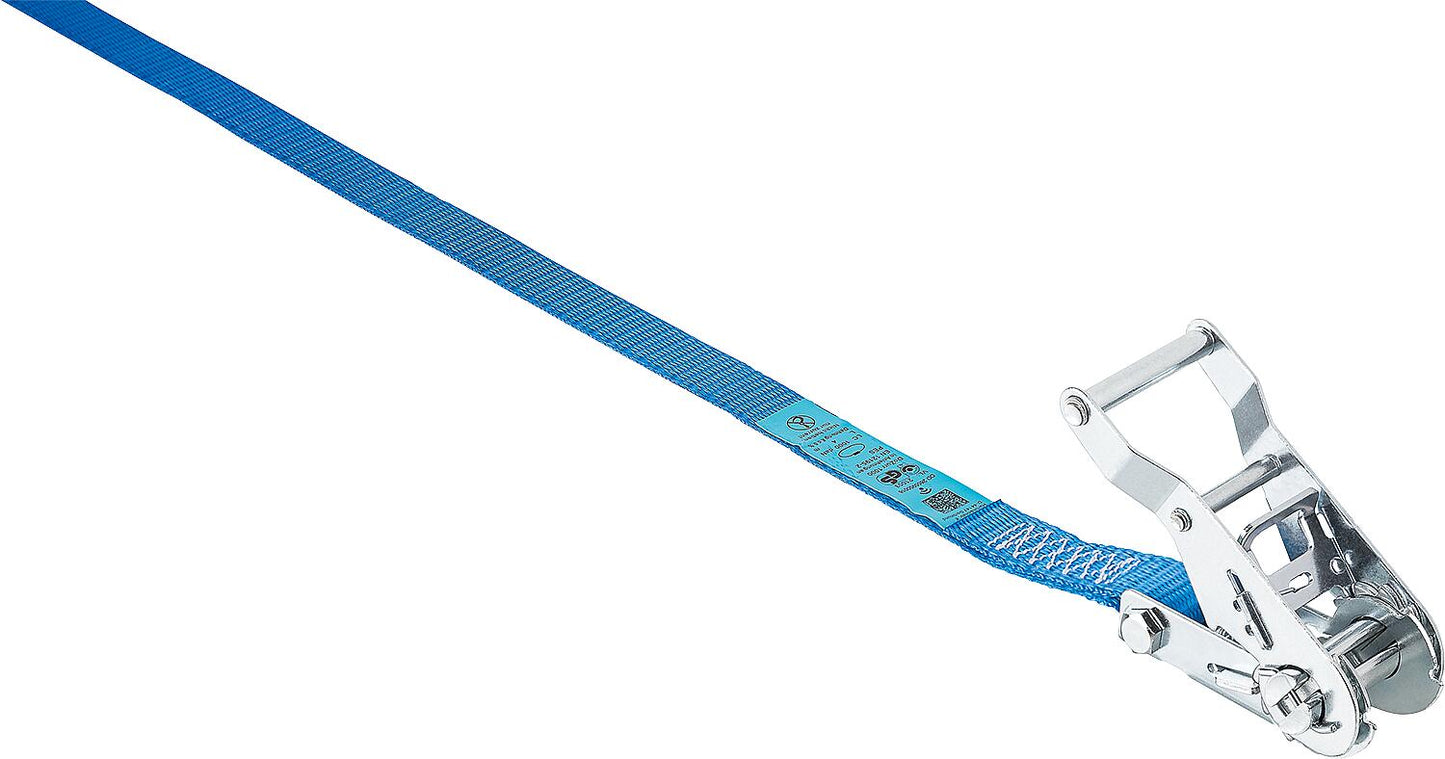 Sangle d'arrimage, monobloc, type 500 DIN EC 12195-2 rouge, sangle 25 mm, longueur 4,0 m.