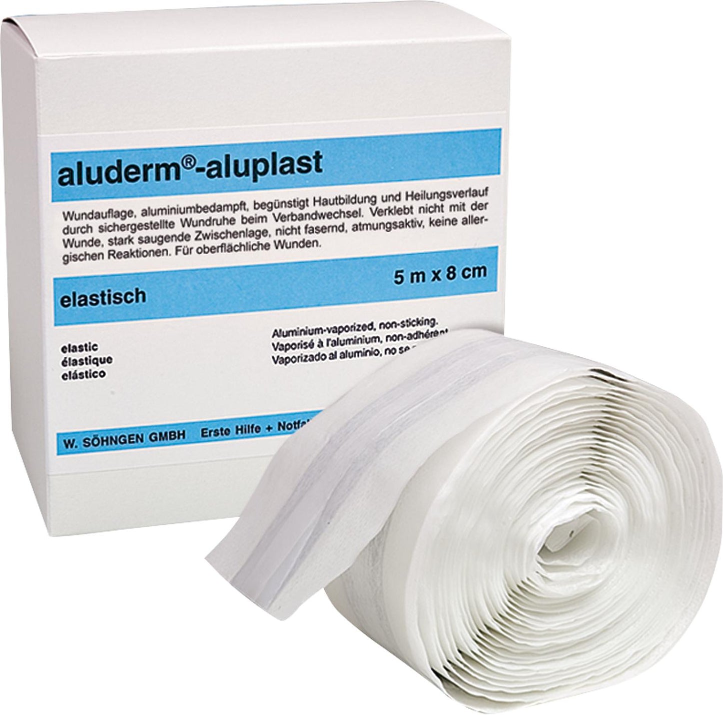 Elastic wound dressing plaster, 5 m x 4 cm