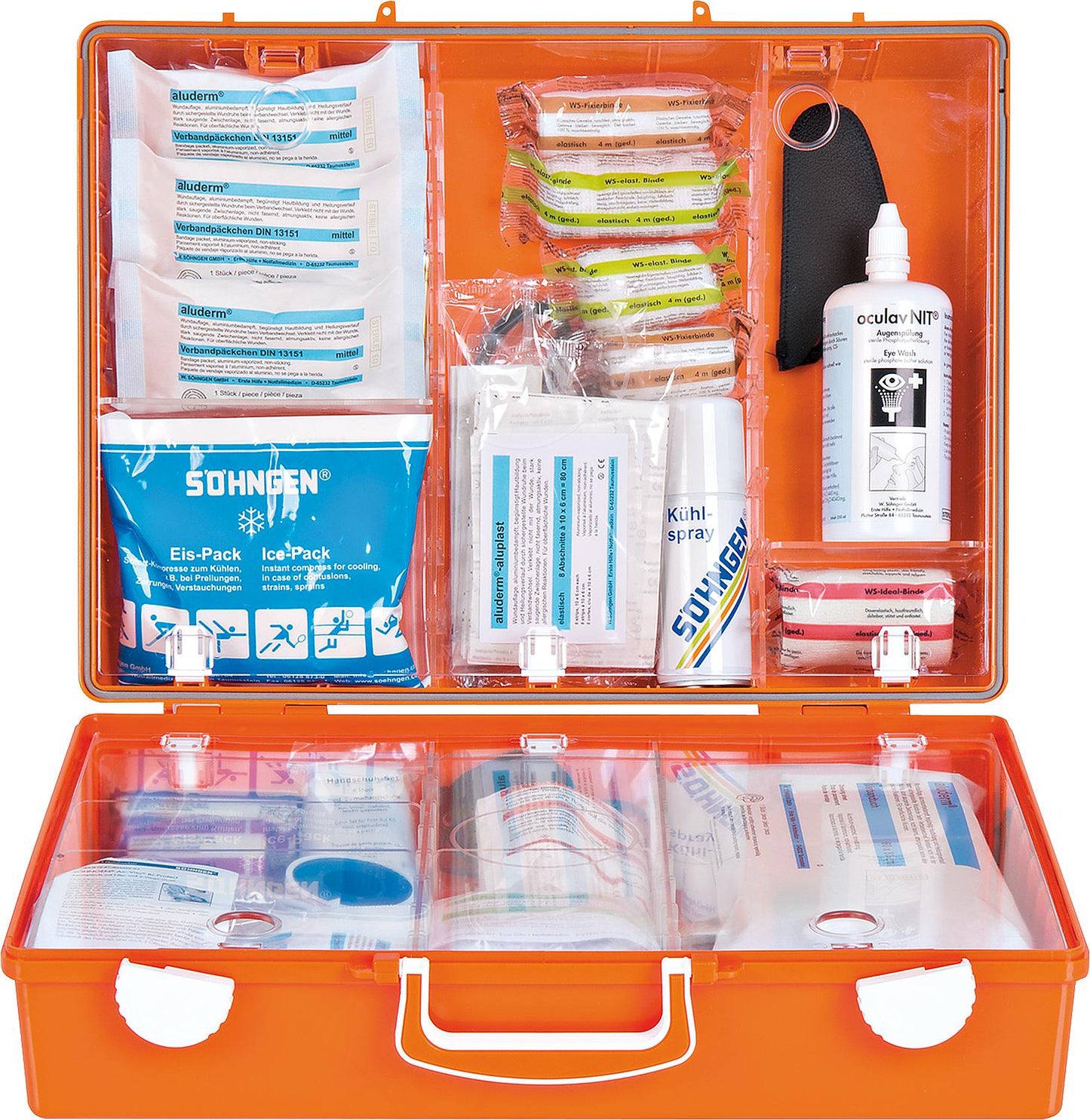 First aid kit specifically for construction sites. Dimensions: 400 x 300 x 150 mm