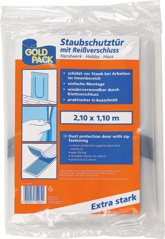 Dustproof door with zipper 2100x1100mm