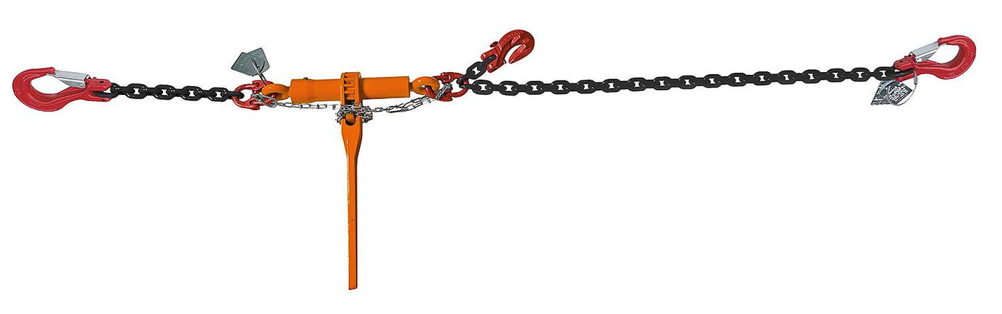 Tension lashing chain GK8 size 8-8, length 3.5m with ratchet load tensioner