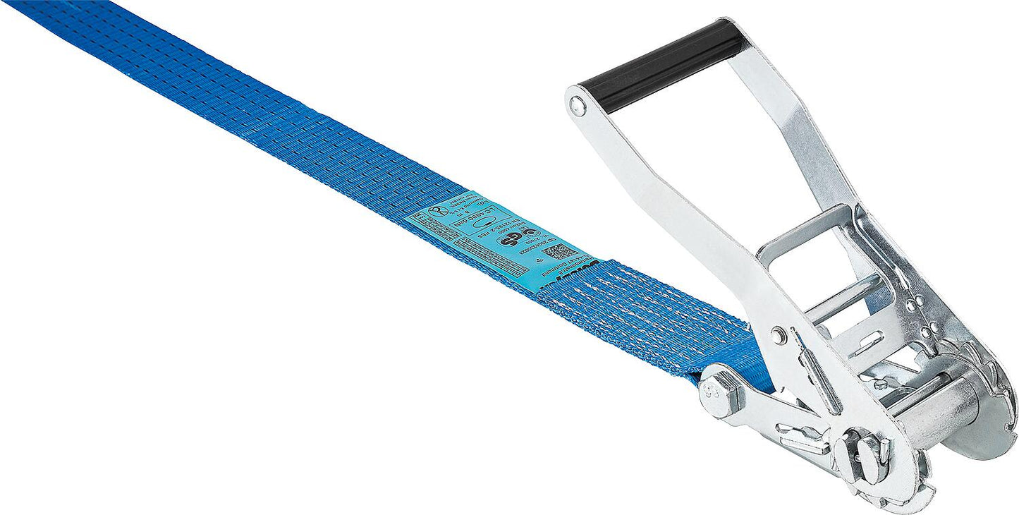 Sangle d'arrimage, monobloc, type 500 DIN EC 12195-2 rouge, sangle 25 mm, longueur 4,0 m.