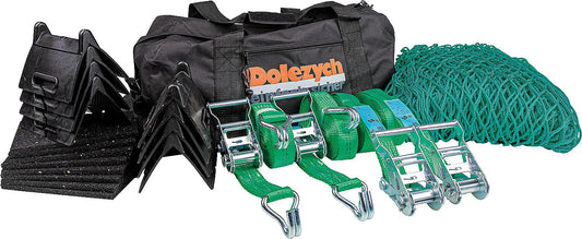 Load securing set for roofers/landscapers, 21 pieces in a sports bag