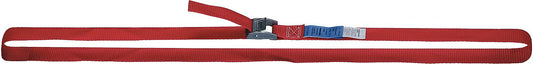 Lashing strap, one-piece DIN EN12195-2 Red, webbing 25mm, length 2.5m