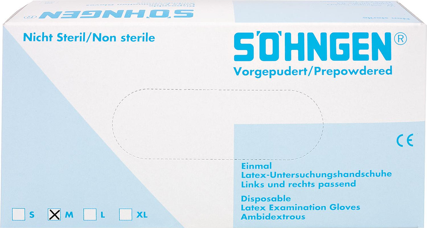 gants de protection en latex poudrés