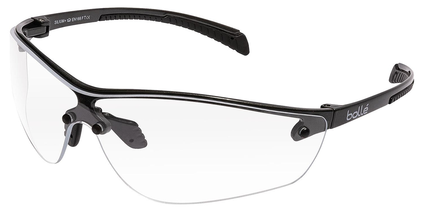 SILIUM+ clear PC safety glasses, microfiber case, SILPPSI