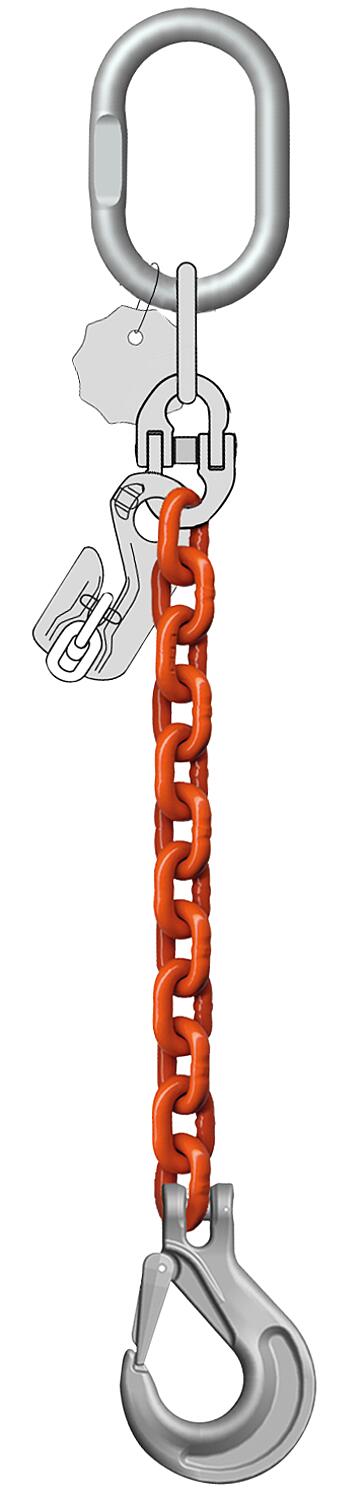 Single-strand lifting chain, 1.4t, 6mm, length 2m