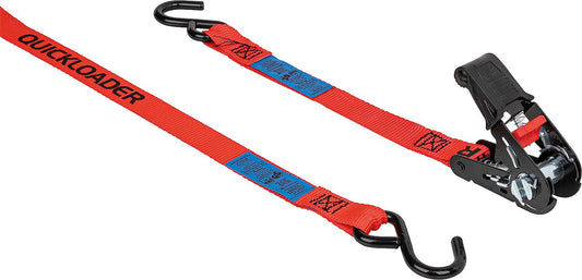 Ratchet tie-down strap set, two-piece, Rebel, 250kg, 4m, red, pack size = 4 pieces