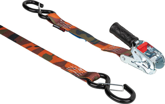 Ratchet lashing strap, two-piece Rebel 400kg, 4m Orange VPE = piece