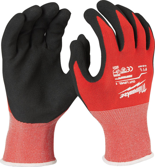 Milwaukee cut-resistant gloves, Class 1/A, size 9 L