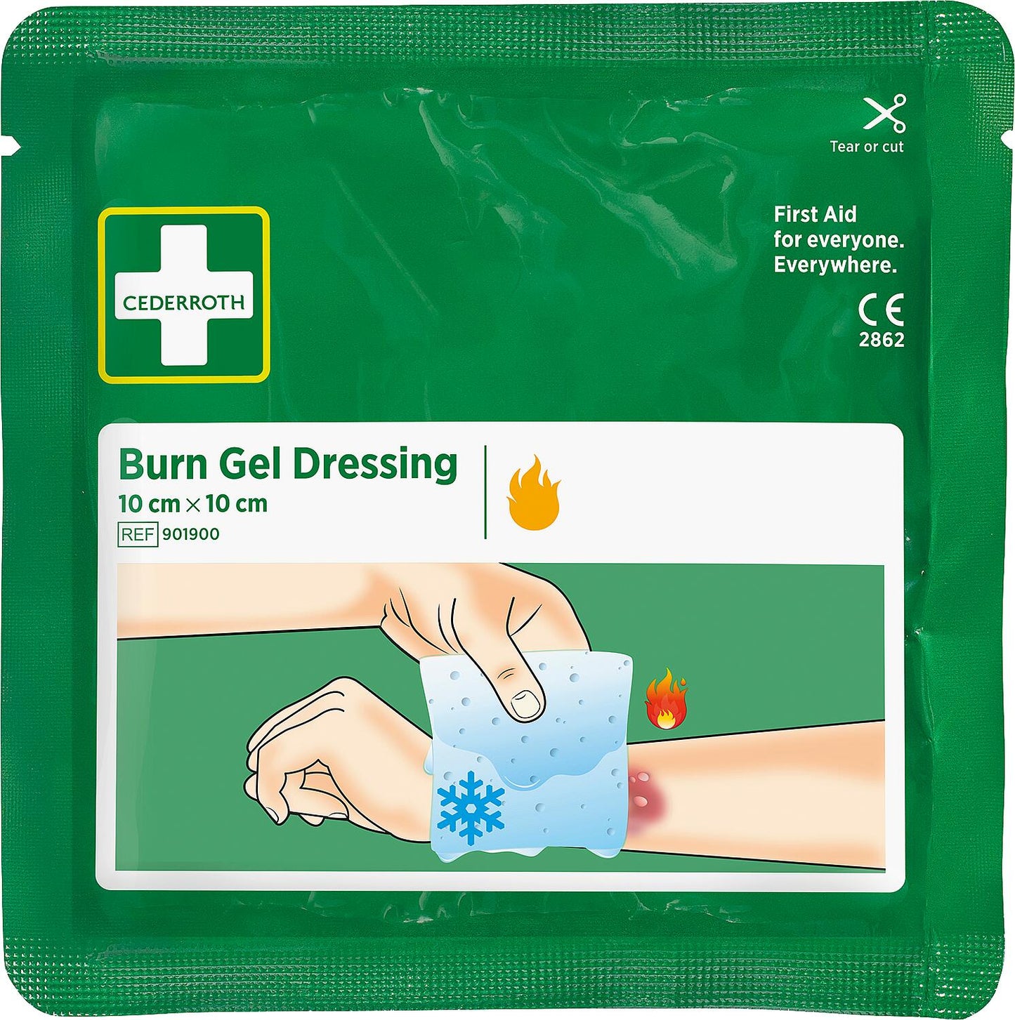 Burn wound gel compress Cederroth 100x100xmm, pack of 2