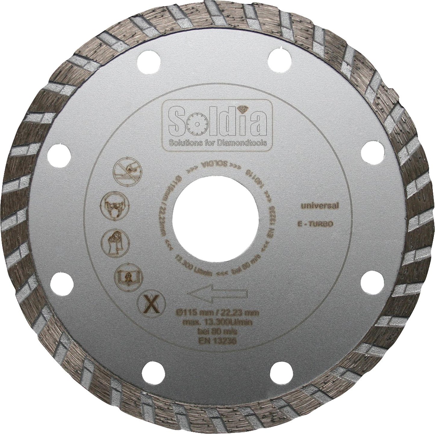 Diamond cutting disc universal E-TURBO Drm. 115 x 22.23mm