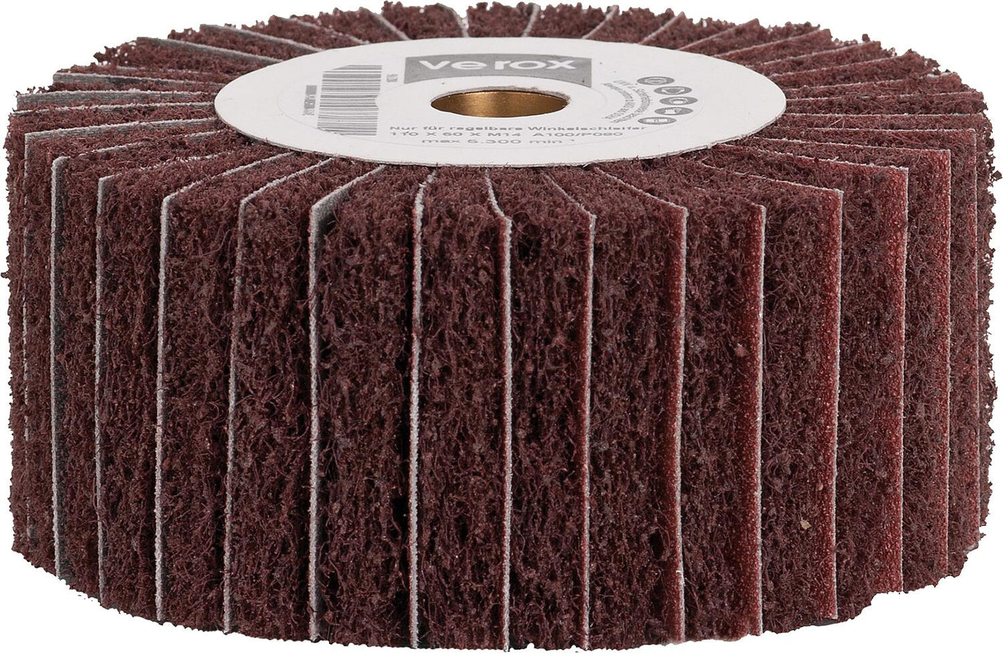 Vliesfächerwalze verox® komb. mit SL M 14 Innen-Gewinde 110x50xM14 Körnung