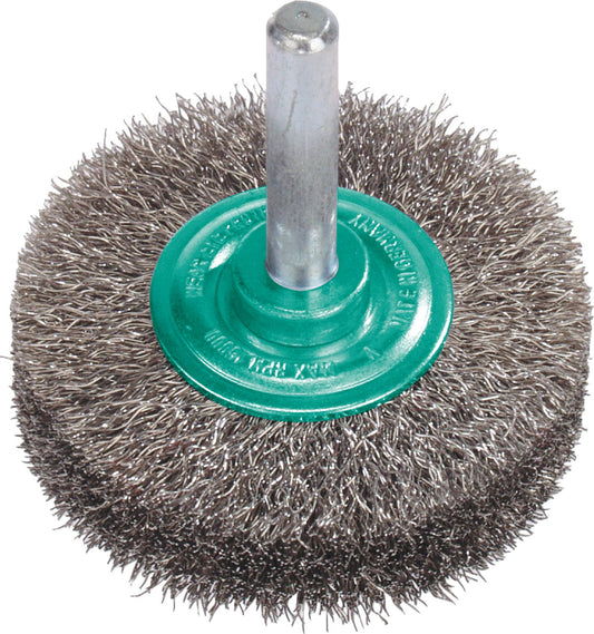 Brosse ronde en fil d'acier inoxydable, diamètre 0,20 mm, longueur 30 mm, tige de 6,0 mm