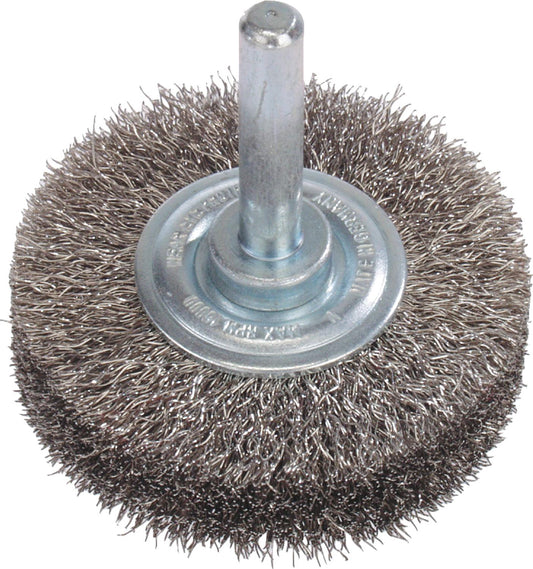 Brosses rondes, tige de ø 6 mm, fil d'acier