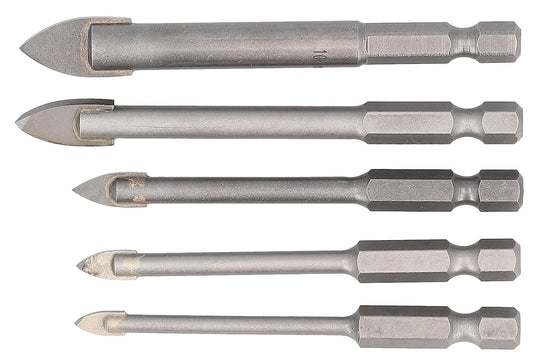 Glas- und Fliesenbohrer-Set HELLER QUICKBIT CERAMICMASTER 5-teilig Ø 4,5,6,8,10mm