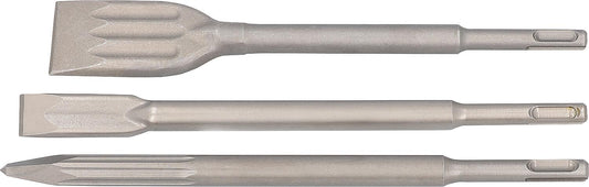 Coffret de 3 ciseaux à bois auto-affûtants HELLER ENDURO SDS-Plus : ciseaux pointus, plats et bêches