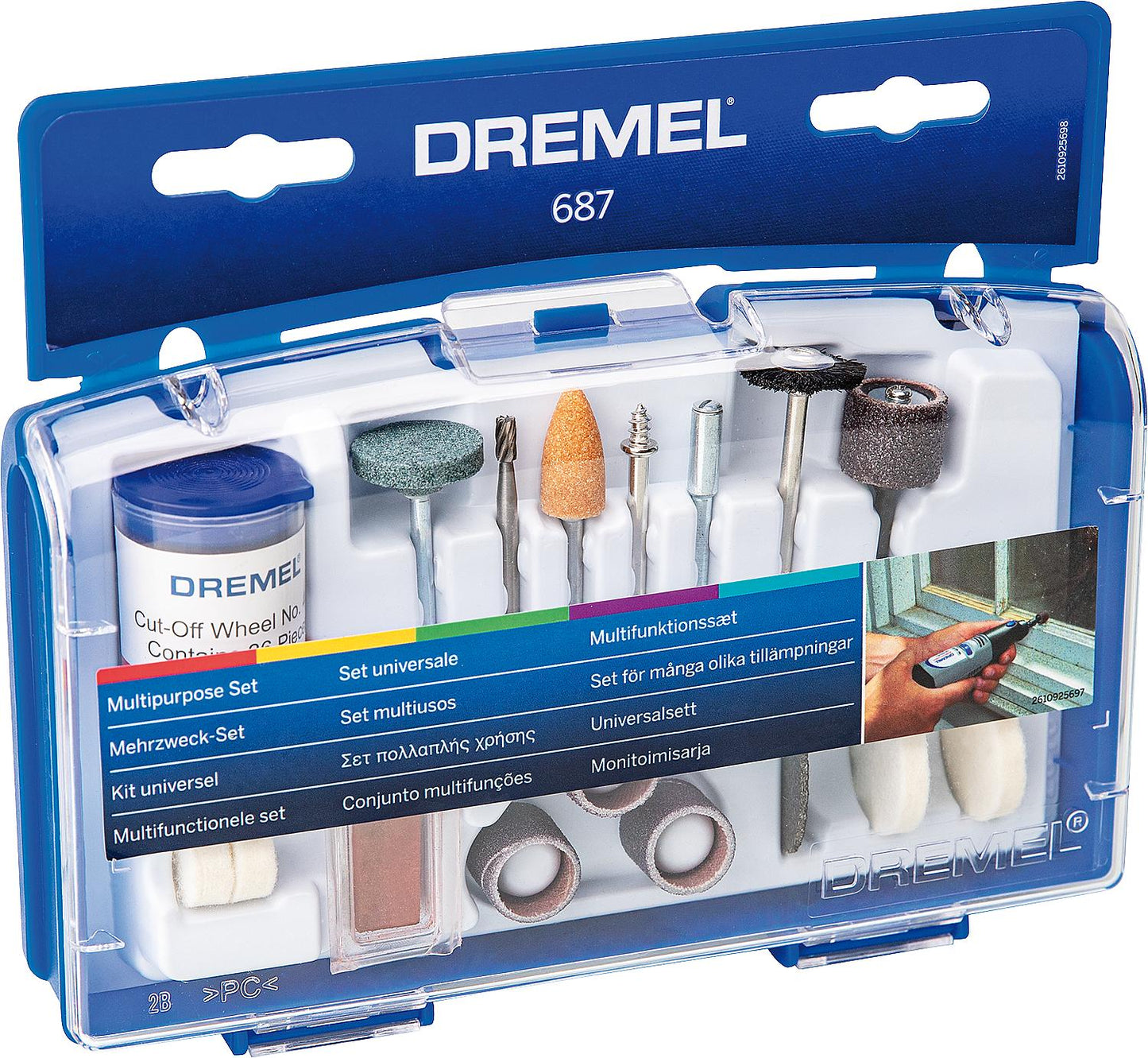 52-piece multi-purpose set for sanding work
