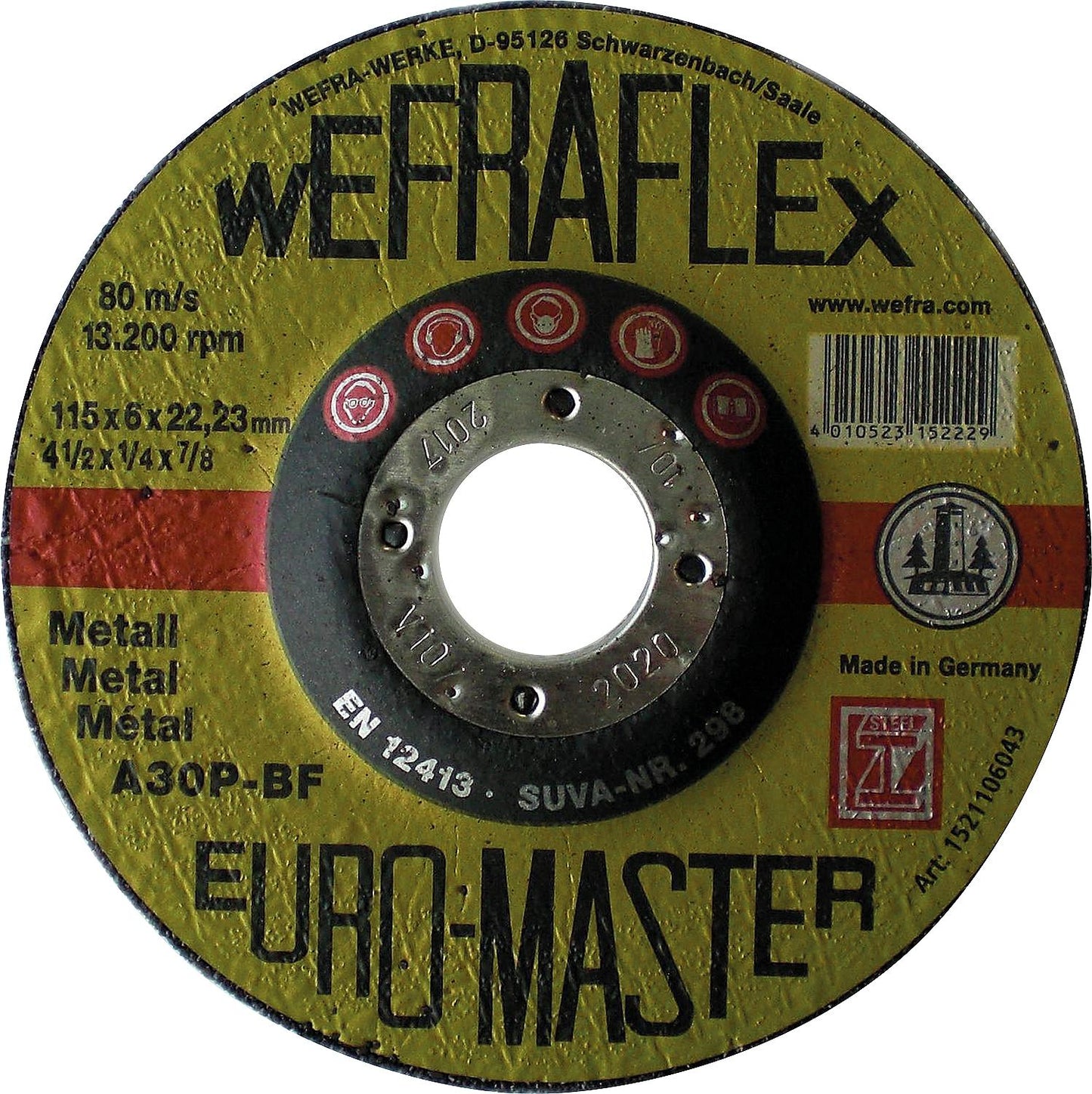 Disque à meuler Euromaster A 30 P, décalé, pour métaux