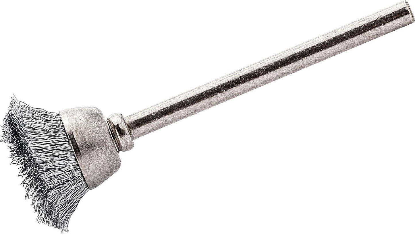 Topfbürsten Edelstahldraht gewellt  0,10mm Ø 15mm 3mm Schaft