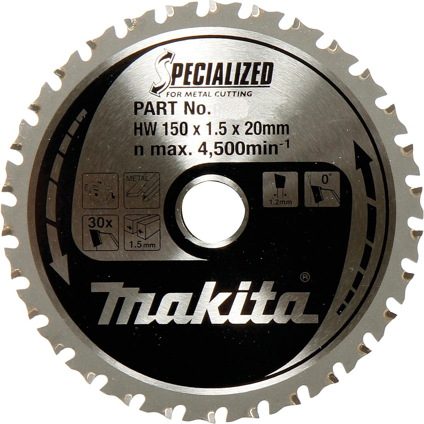 MAKITA® circular saw blade Ø 150 x 1.5 x 20 mm, 32 teeth, for metal
