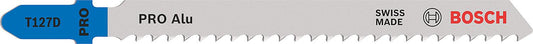 Lames de scie sauteuse BOSCH T127D, longueur 100 mm, lot de 5, pour coupes droites dans l'aluminium