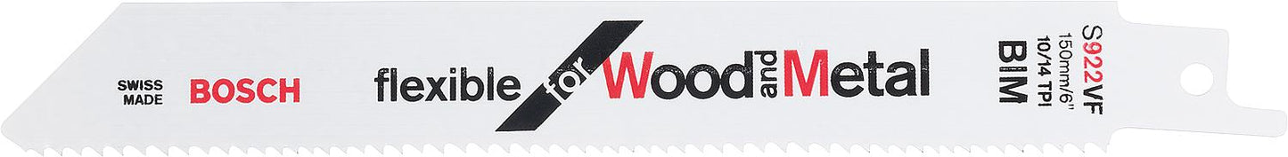 Lames de scie alternative à queue universelle S922VF pour bois et métal