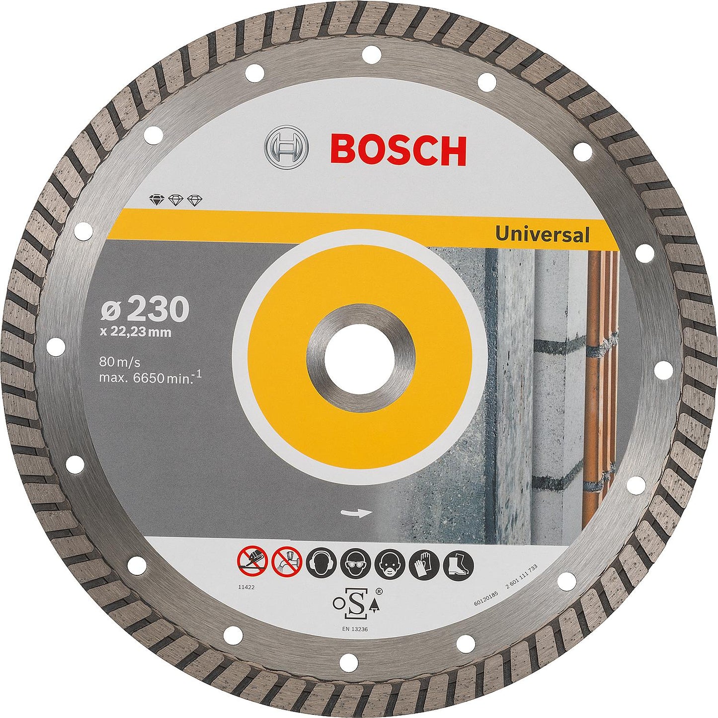 Diamond cutting disc BOSCH Universal Turbo Ø 125 x 22.23 x 2.0mm