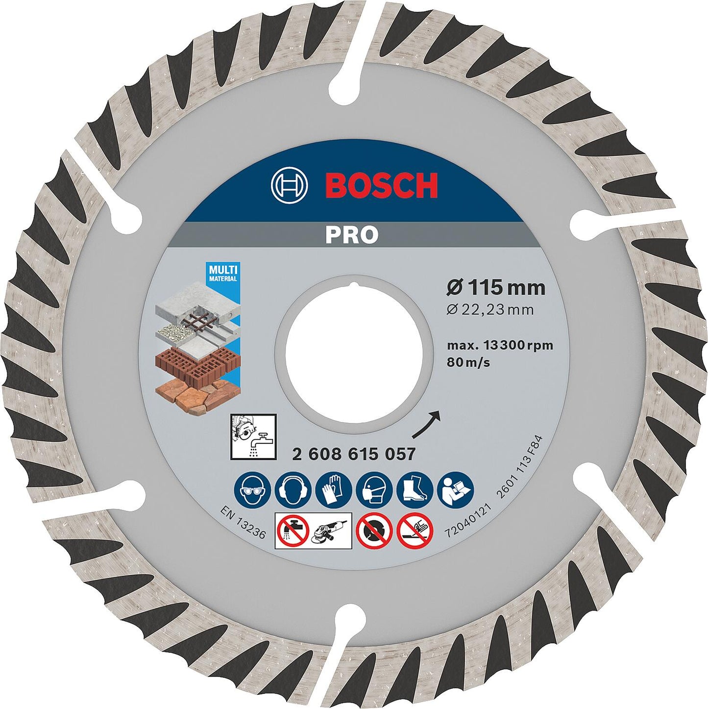 Diamond cutting disc BOSCH Standard for Universal Ø 115 x 22.23 x 2.0mm