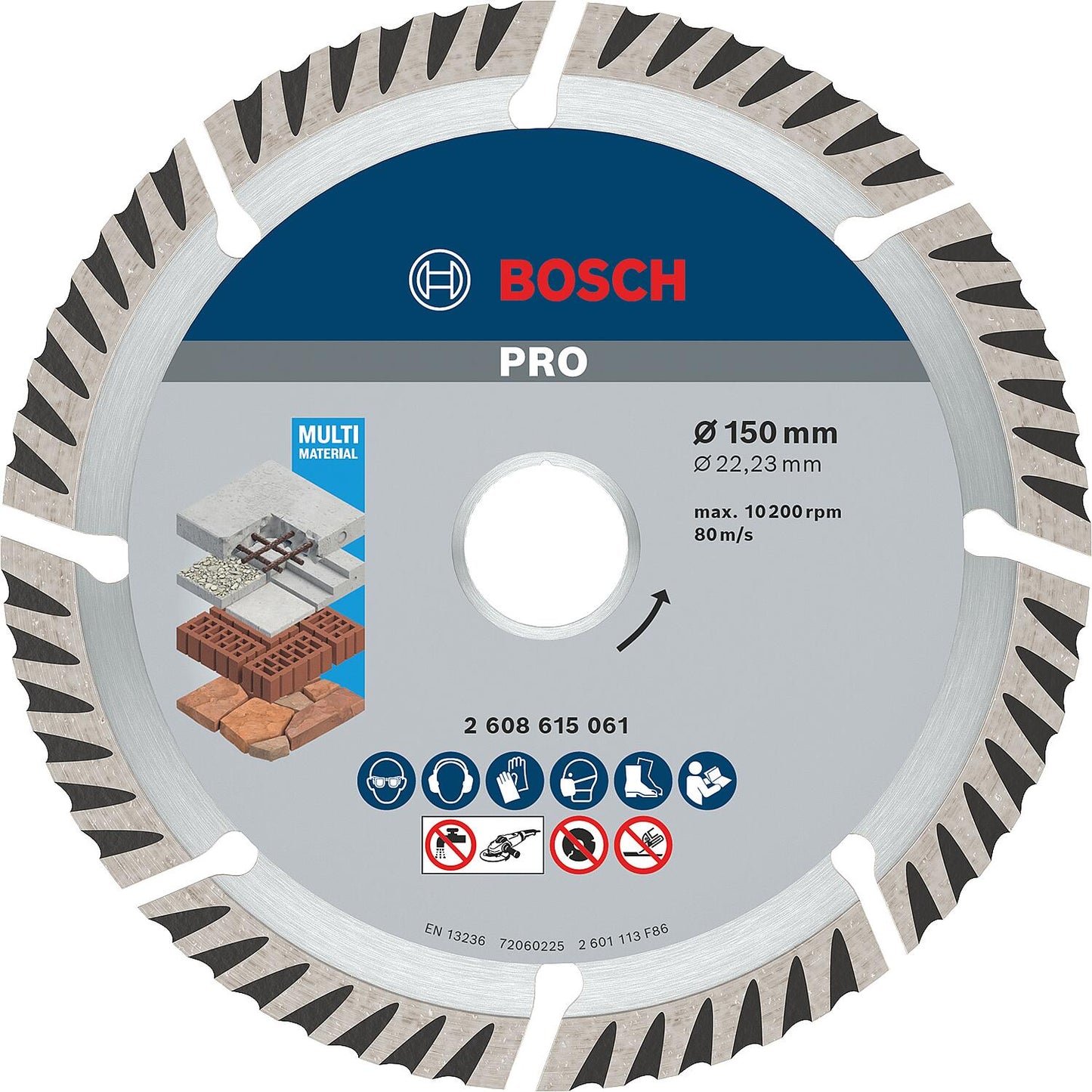 Diamond cutting disc BOSCH Standard for Universal Ø 115 x 22.23 x 2.0mm