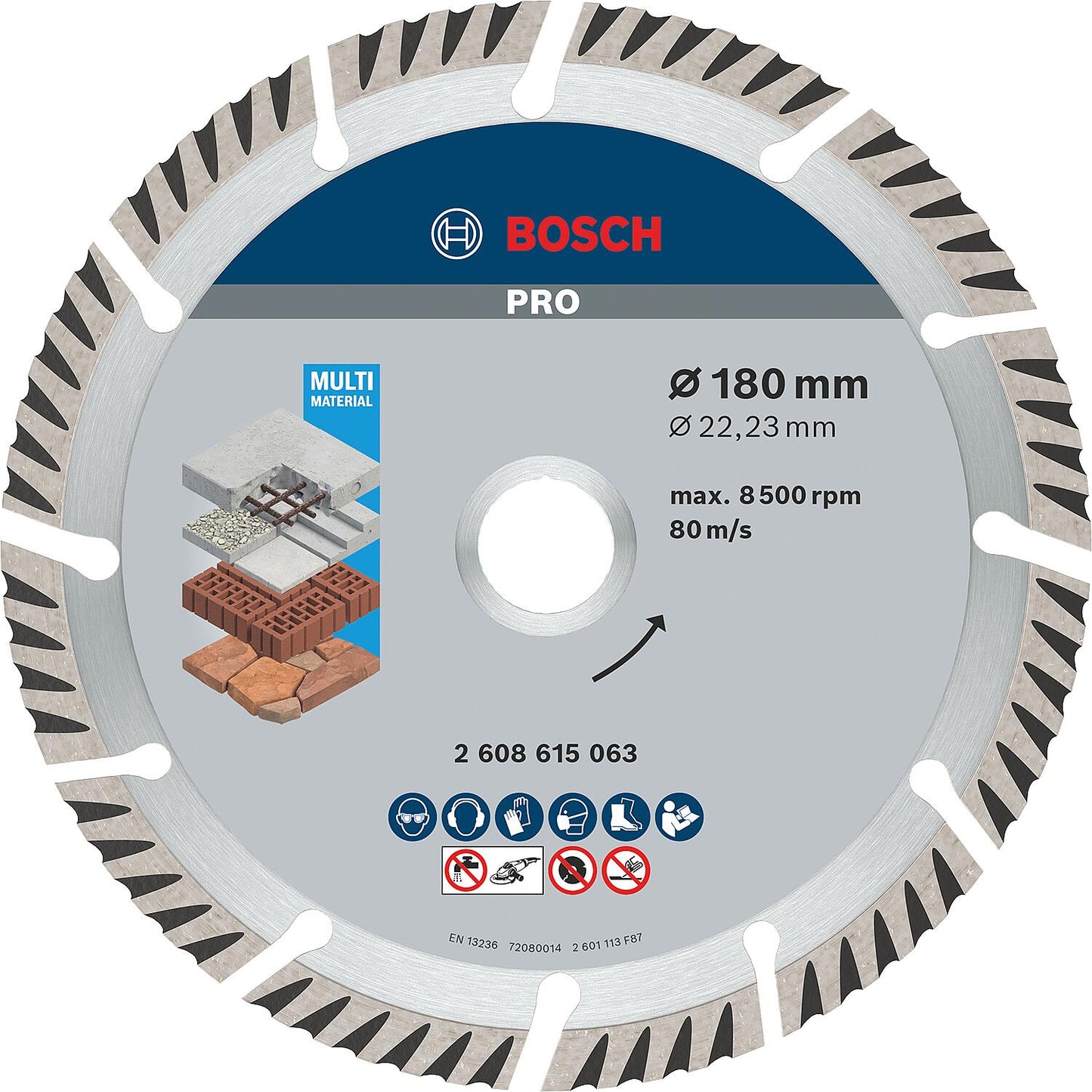 Diamond cutting disc BOSCH Standard for Universal Ø 115 x 22.23 x 2.0mm