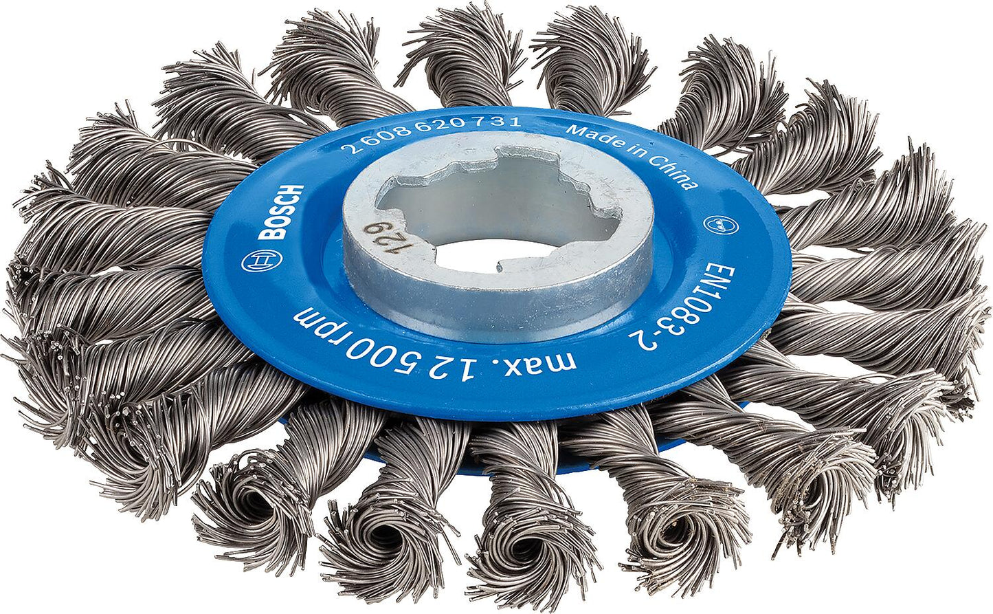 Brosse métallique BOSCH® avec fixation X-Lock Ø 115 mm, fil d'acier de 0,5 mm