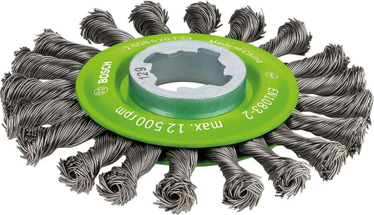 Zopfbürste BOSCH® mit X - Lock Aufnahme Ø 115 mm 0,5 mm Edelstahldraht